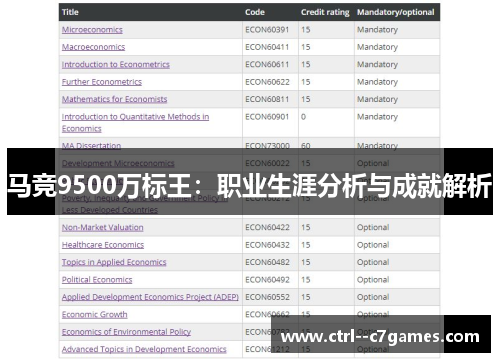 马竞9500万标王：职业生涯分析与成就解析